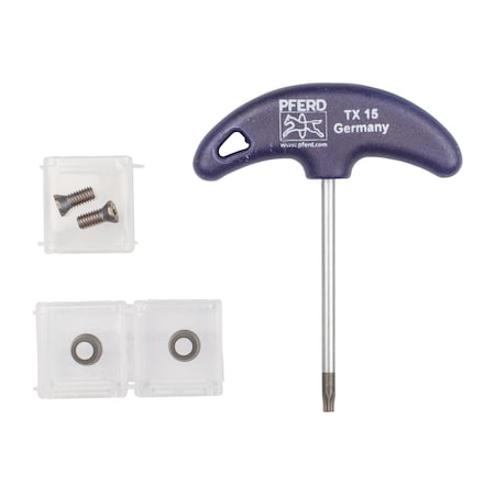Pferd 4-1/2"/5" ALUMASTER SERVICE SET - TORX key - Screw 2 - Inserts 2 HICOAT 20112